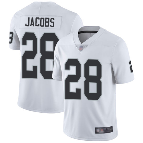 Men Oakland Raiders Limited White Josh Jacobs Road Jersey NFL Football #28 Vapor Untouchable Jersey->nfl t-shirts->Sports Accessory